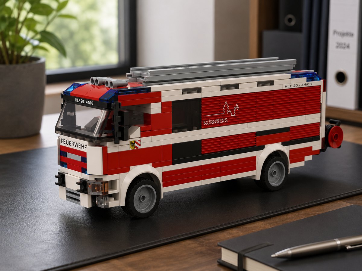 Individuelles Feuerwehrmodell als Klemmbaustein-Bausatz