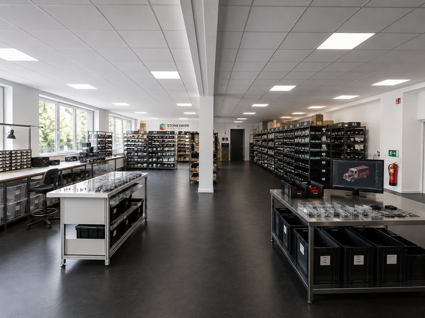 Konfektionierung von Klemmbaustein-Sets mit sortierten Bauteilen und digitaler Modellentwicklung